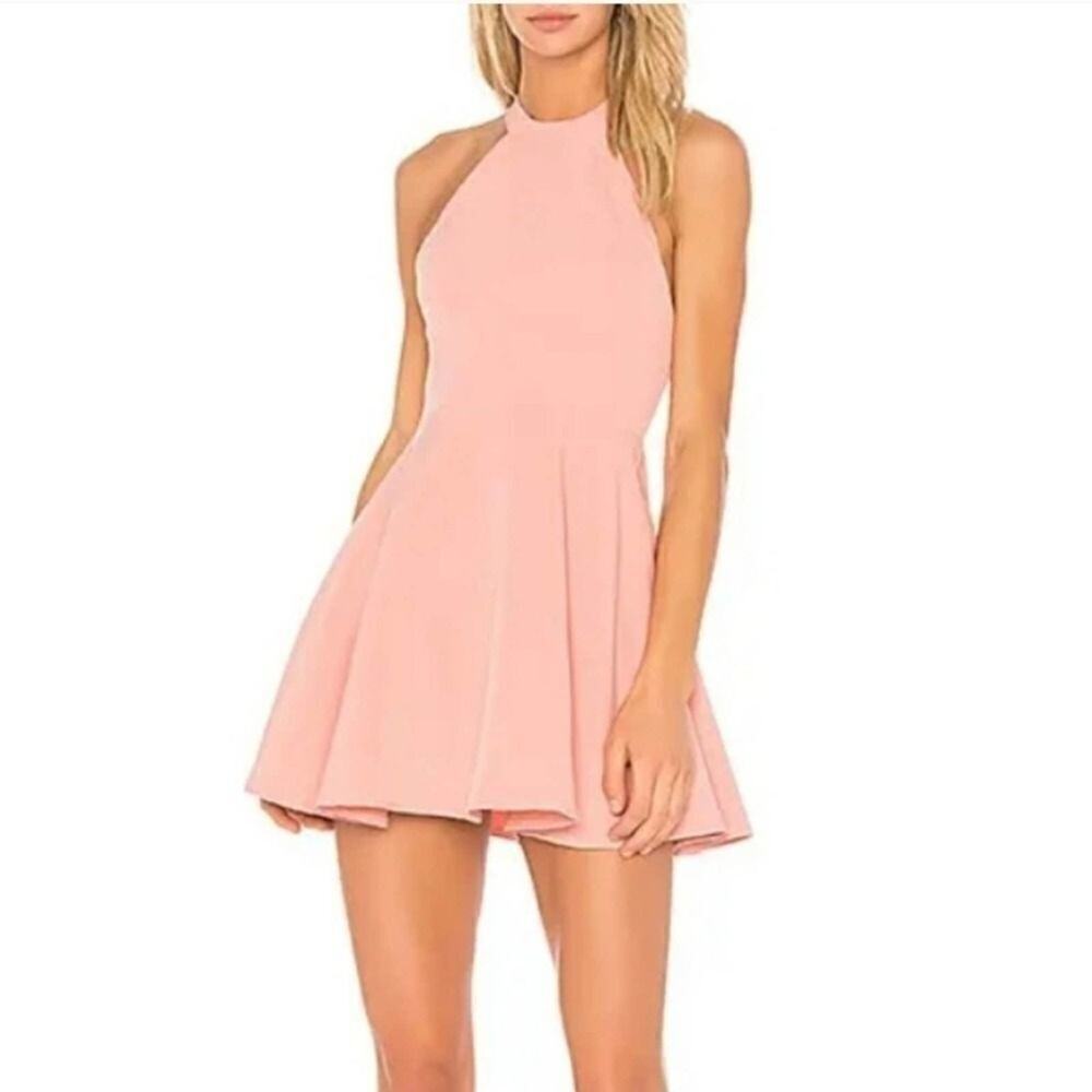 NBD Leo Blush Mini Halter Dress Size Small‎